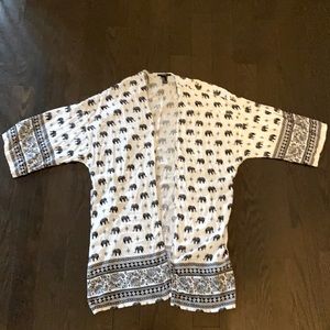 Forever 21 Elephant print kimono size M
